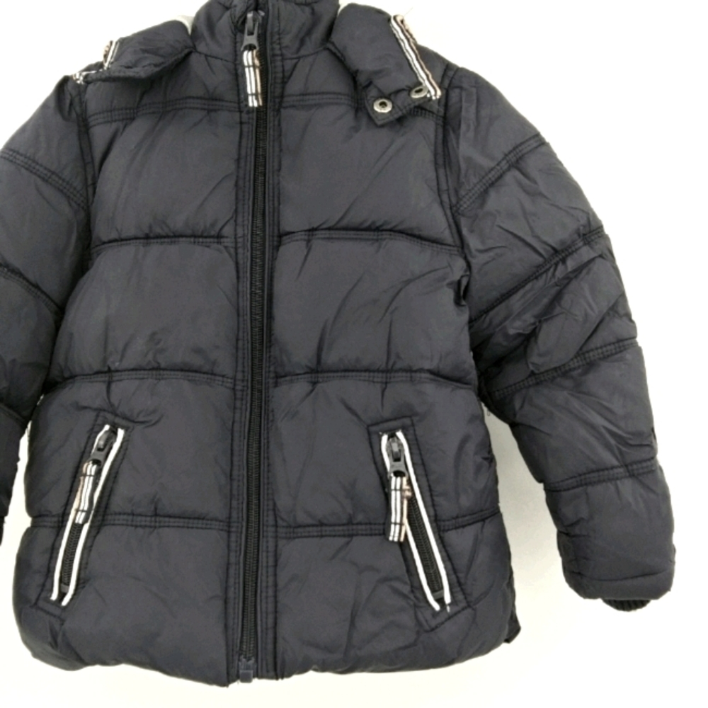 ST. BERNARD Hooded Zip Up Navy Puffer Coat